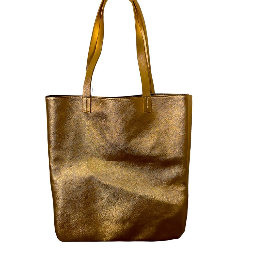 Gold tote bag